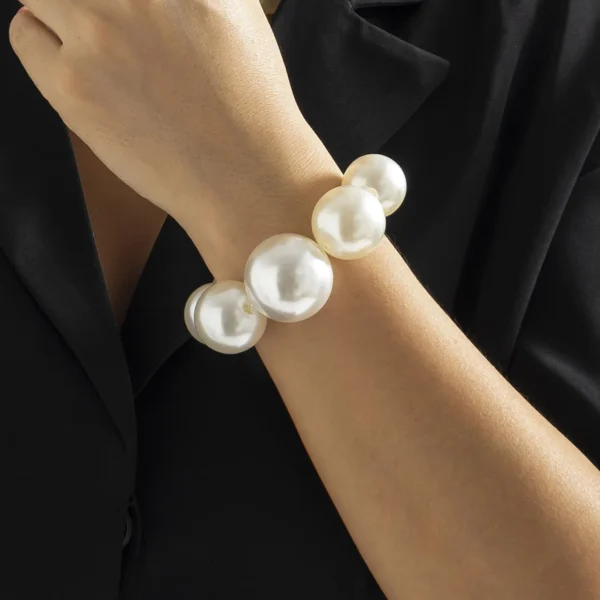 Exaggerated Fashion Big Imitation Pearl Choker Necklace for Women Wedding Bridal Temperament Bead Maxi Chain Christmas Jewelry - Image 9